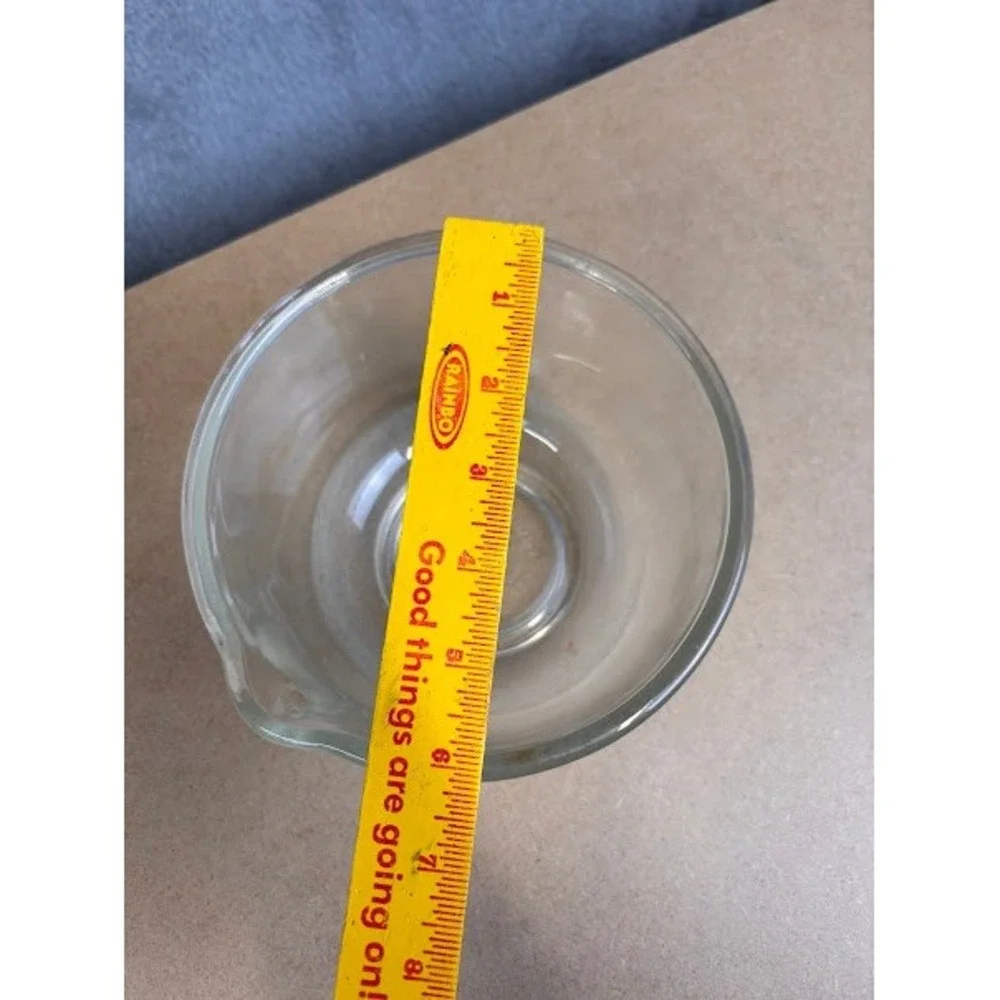 Vintage Fire-King for Sunbeam Clear‎ Glass Mixing Bowl Pour Spout Made in USA